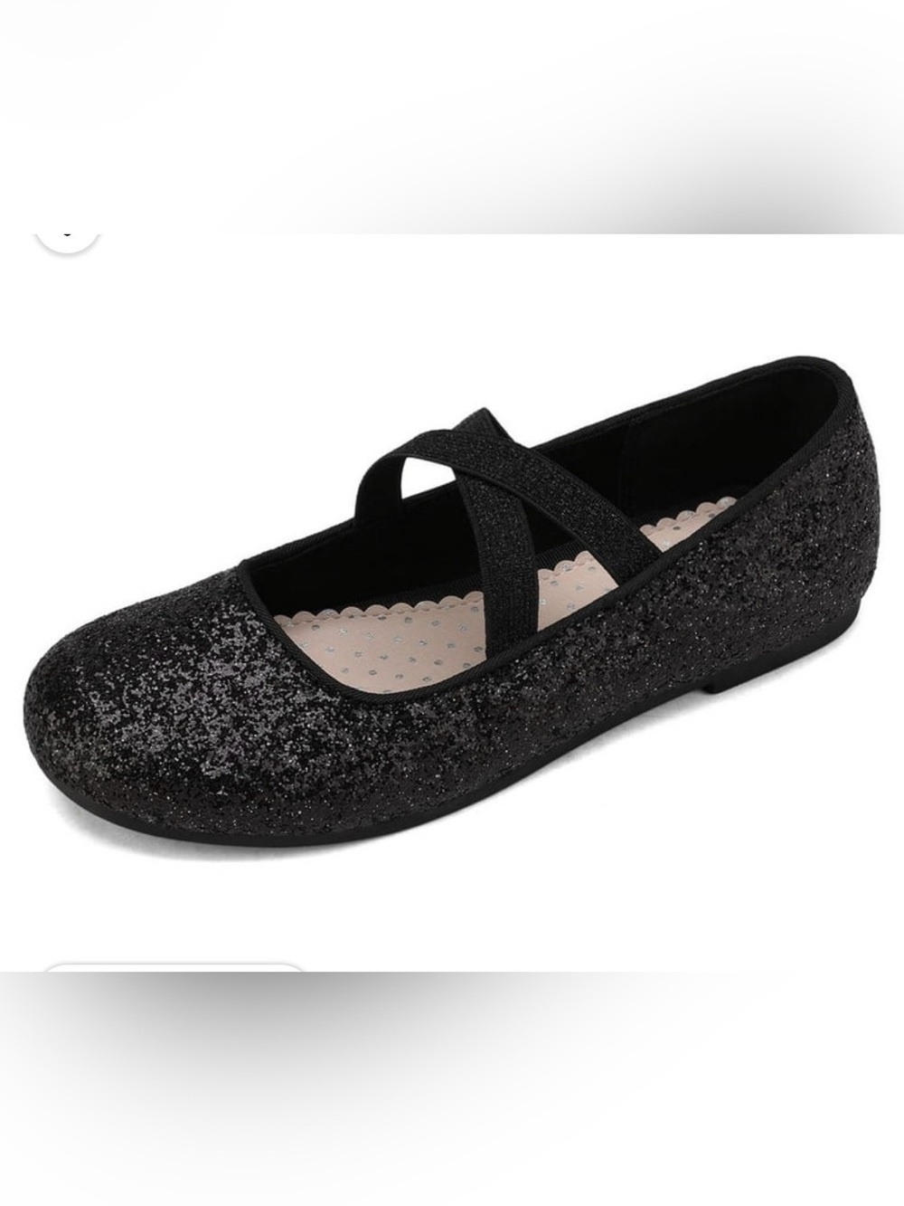 Dream Pairs Girls Black Glitter Mary Jane Flats | Like New | Size 1 Youth